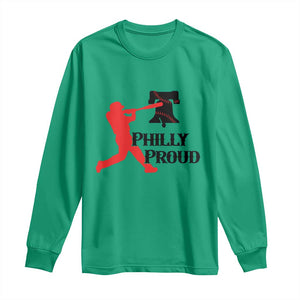 Baseball Lover Long Sleeve Shirt Vintage Liberty Bell Philly Proud TS12 Irish Green Print Your Wear