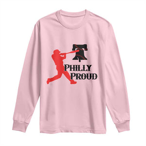Baseball Lover Long Sleeve Shirt Vintage Liberty Bell Philly Proud TS12 Light Pink Print Your Wear