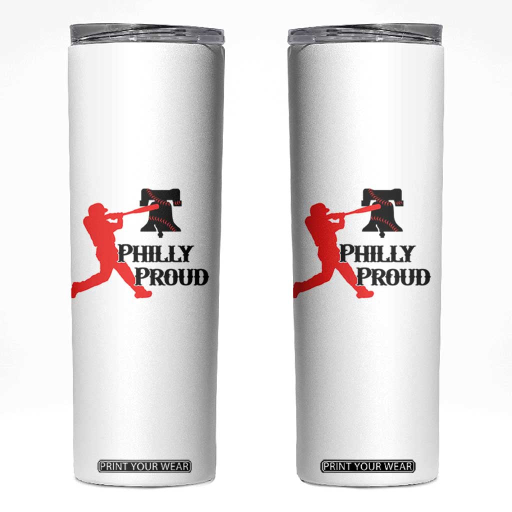 Baseball Lover Skinny Tumbler Vintage Liberty Bell Philly Proud TS12 White Print Your Wear