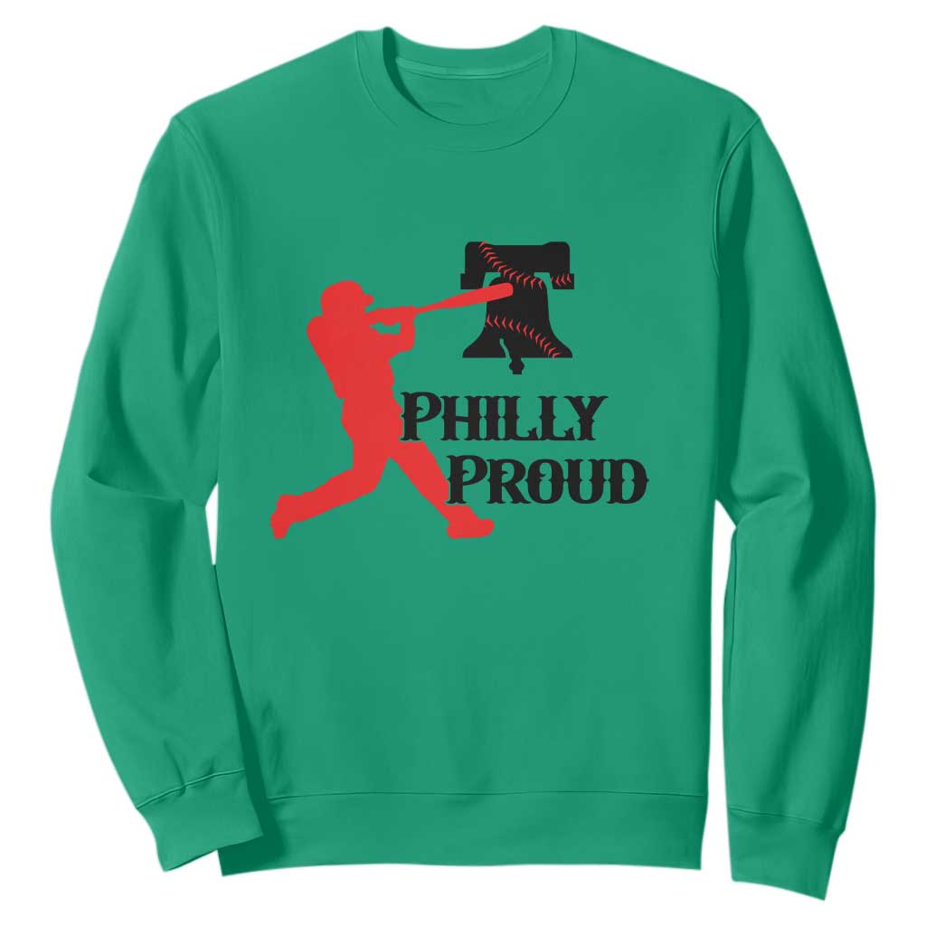 Baseball Lover Sweatshirt Vintage Liberty Bell Philly Proud TS12 Irish Green Print Your Wear