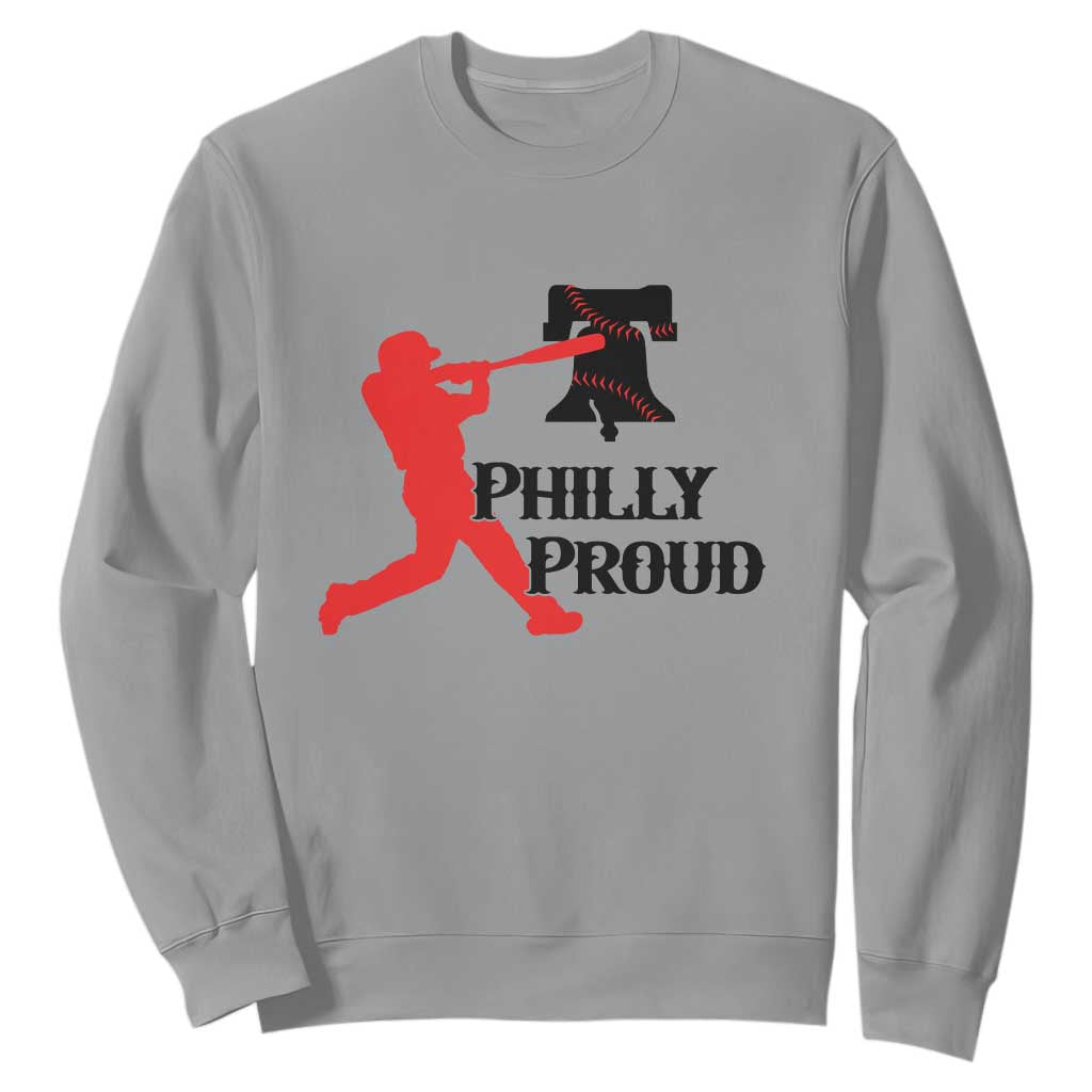 Baseball Lover Sweatshirt Vintage Liberty Bell Philly Proud TS12 Sport Gray Print Your Wear