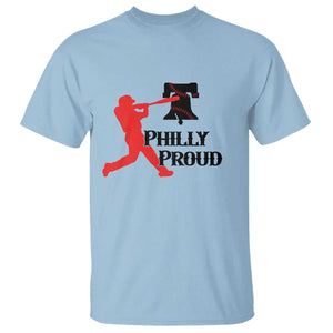 Baseball Lover T Shirt Vintage Liberty Bell Philly Proud TS12 Light Blue Print Your Wear