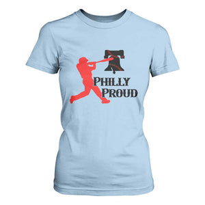 Baseball Lover T Shirt For Women Vintage Liberty Bell Philly Proud TS12 Light Blue Print Your Wear