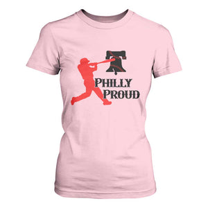 Baseball Lover T Shirt For Women Vintage Liberty Bell Philly Proud TS12 Light Pink Print Your Wear