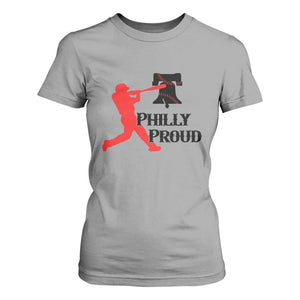 Baseball Lover T Shirt For Women Vintage Liberty Bell Philly Proud TS12 Sport Gray Print Your Wear