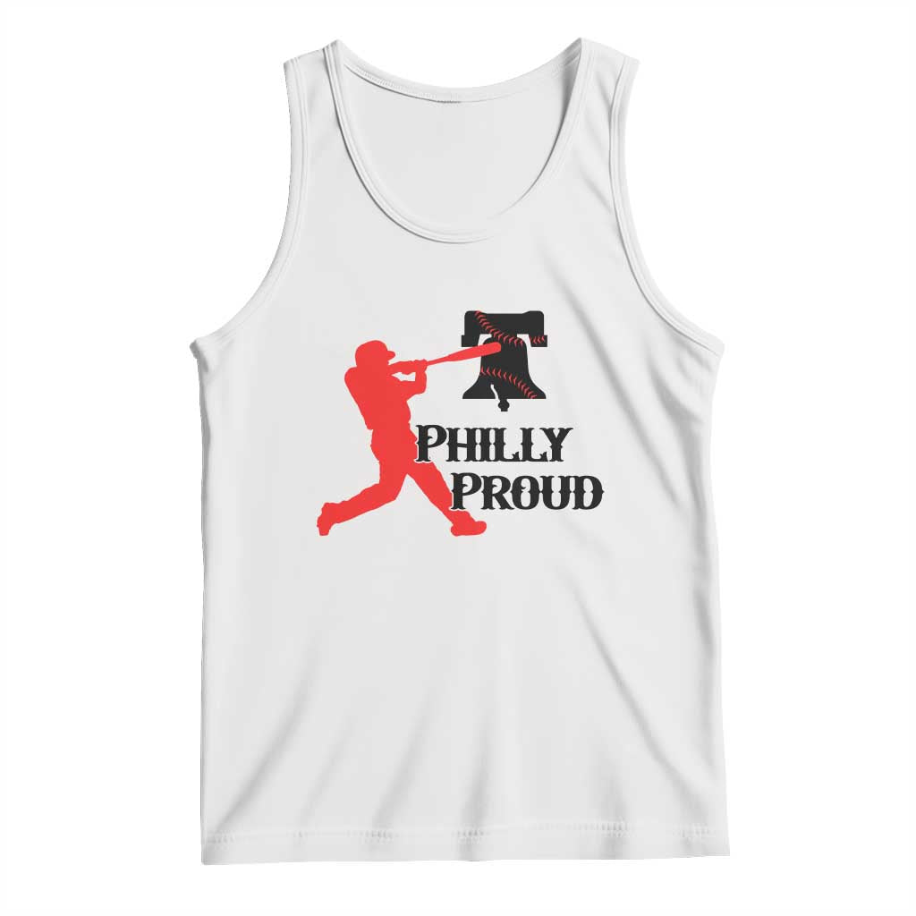 Baseball Lover Tank Top Vintage Liberty Bell Philly Proud TS12 White Print Your Wear