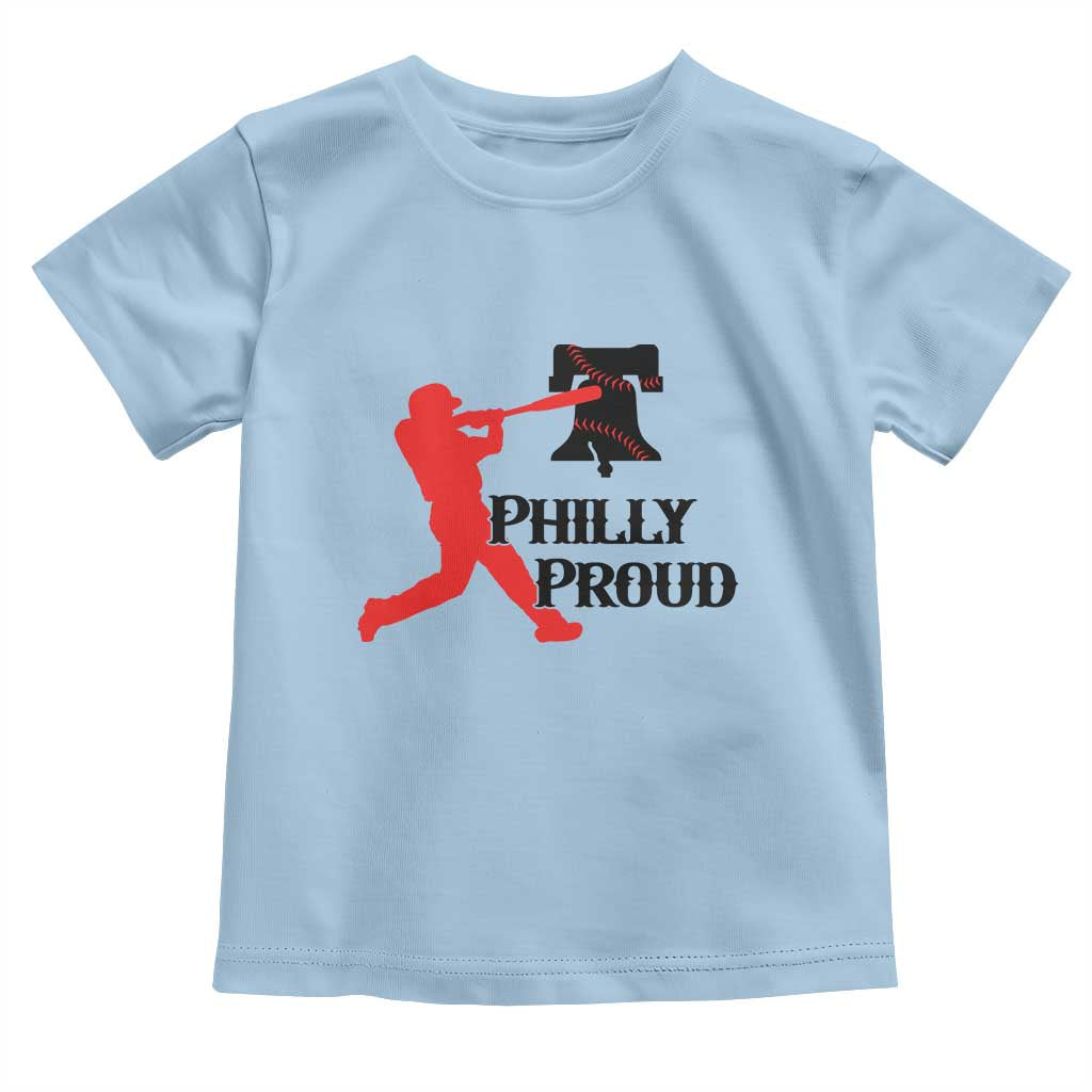 Baseball Lover Toddler T Shirt Vintage Liberty Bell Philly Proud TS12 Light Blue Print Your Wear