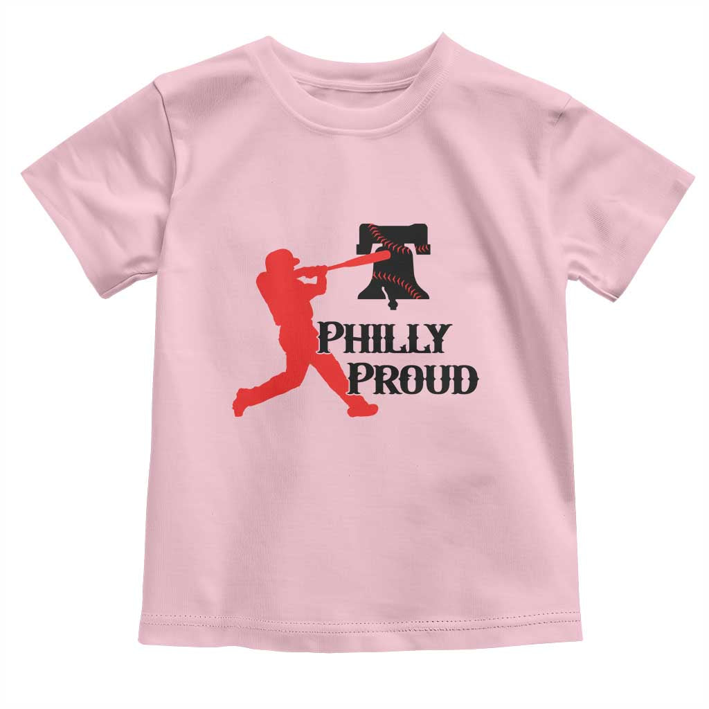 Baseball Lover Toddler T Shirt Vintage Liberty Bell Philly Proud TS12 Light Pink Print Your Wear
