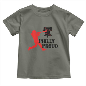 Baseball Lover Toddler T Shirt Vintage Liberty Bell Philly Proud TS12 Military Green Print Your Wear