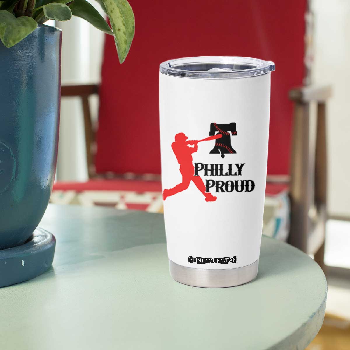 Baseball Lover Tumbler Cup Vintage Liberty Bell Philly Proud TS12 Print Your Wear