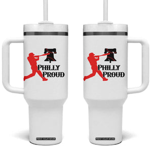 Baseball Lover Tumbler With Handle Vintage Liberty Bell Philly Proud TS12 One Size: 40 oz White Print Your Wear