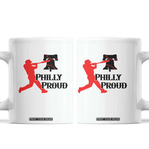 Baseball Lover Coffee Mug Vintage Liberty Bell Philly Proud TS12 White Print Your Wear