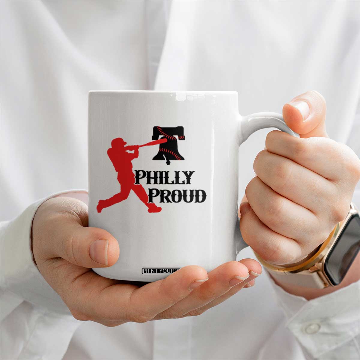 Baseball Lover Coffee Mug Vintage Liberty Bell Philly Proud TS12 Print Your Wear