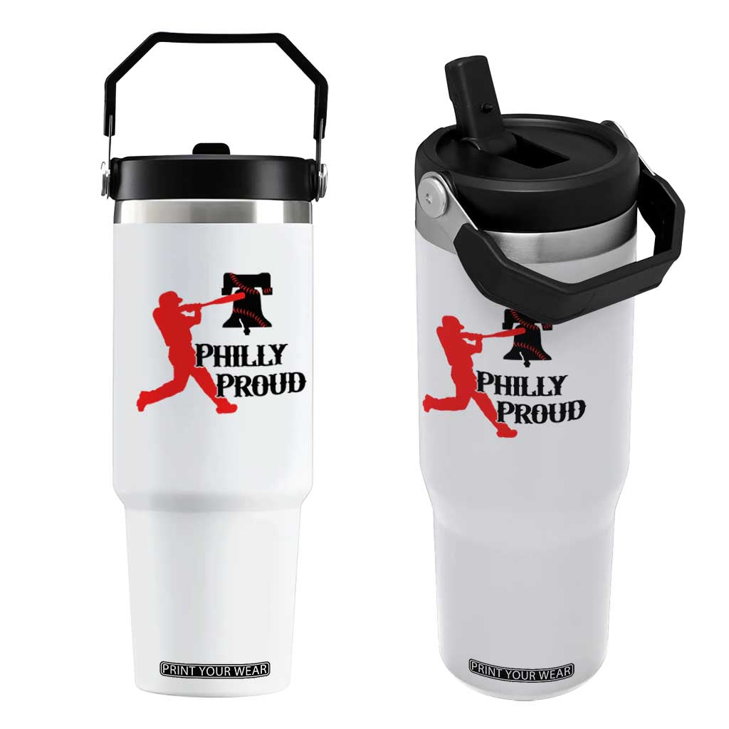 Baseball Lover Flip Straw Tumbler Vintage Liberty Bell Philly Proud TS12 One Size: 30 oz White Print Your Wear