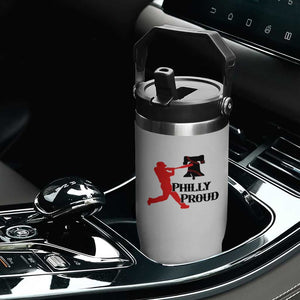 Baseball Lover Flip Straw Tumbler Vintage Liberty Bell Philly Proud TS12 Print Your Wear