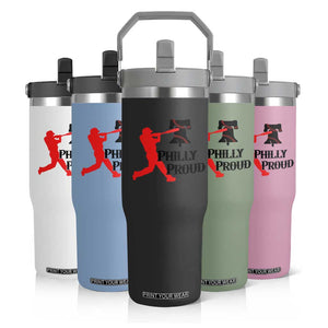 Baseball Lover Flip Straw Tumbler Vintage Liberty Bell Philly Proud TS12 Print Your Wear