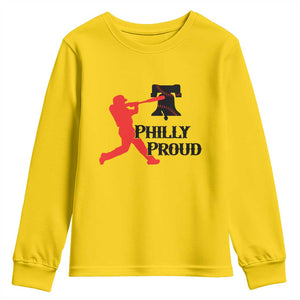 Baseball Lover Youth Sweatshirt Vintage Liberty Bell Philly Proud TS12 Daisy Print Your Wear