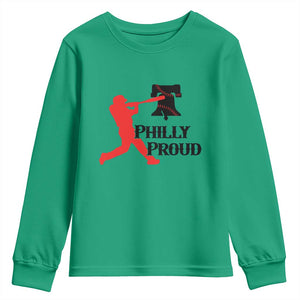 Baseball Lover Youth Sweatshirt Vintage Liberty Bell Philly Proud TS12 Irish Green Print Your Wear