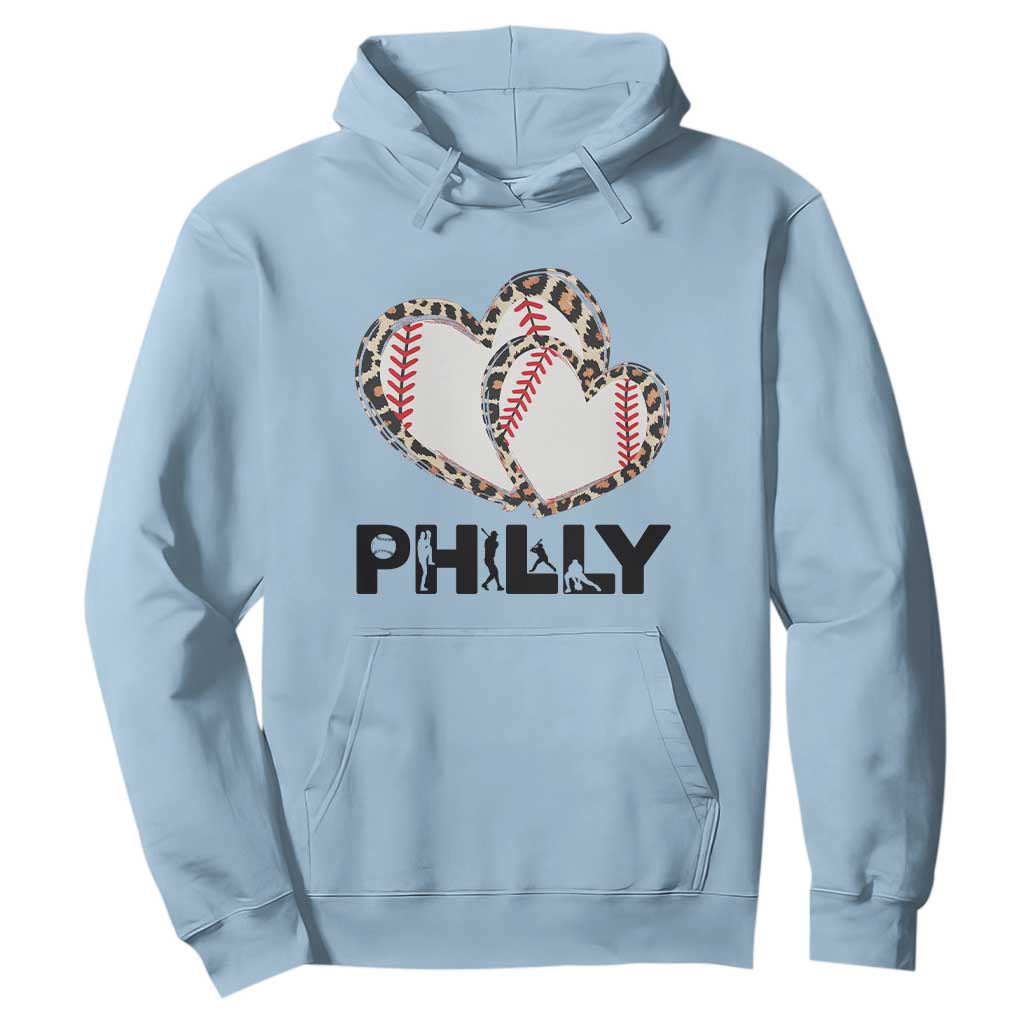 Funny Vintage Philly Baseball Hoodie Sport Humor Gift TS12 Light Blue Print Your Wear