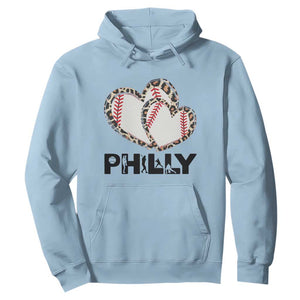Funny Vintage Philly Baseball Hoodie Sport Humor Gift TS12 Light Blue Print Your Wear