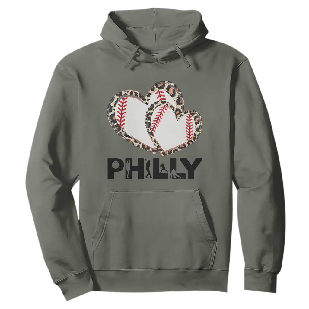 Funny Vintage Philly Baseball Hoodie Sport Humor Gift TS12 Military Green Print Your Wear