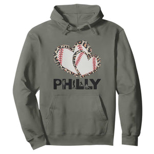 Funny Vintage Philly Baseball Hoodie Sport Humor Gift TS12 Military Green Print Your Wear