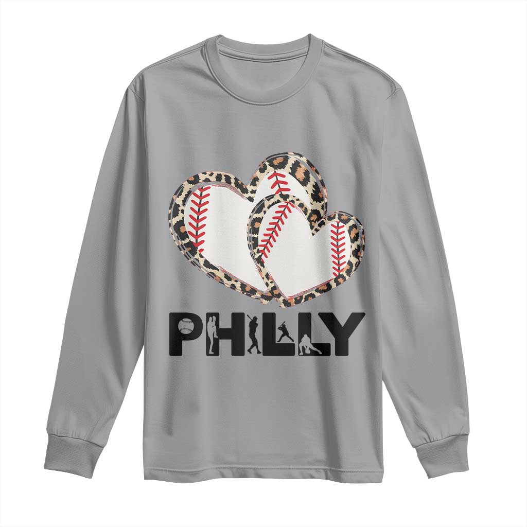 Funny Vintage Philly Baseball Long Sleeve Shirt Sport Humor Gift TS12 Sport Gray Print Your Wear