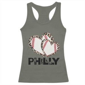 Funny Vintage Philly Baseball Racerback Tank Top Sport Humor Gift TS12 Military Green Print Your Wear