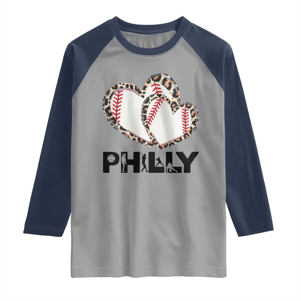 Funny Vintage Philly Baseball Raglan Shirt Sport Humor Gift TS12 Sport Gray Navy Print Your Wear