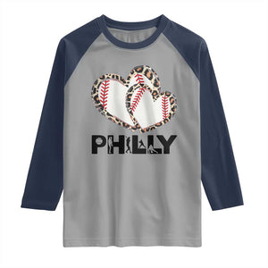 Funny Vintage Philly Baseball Raglan Shirt Sport Humor Gift TS12 Sport Gray Navy Print Your Wear