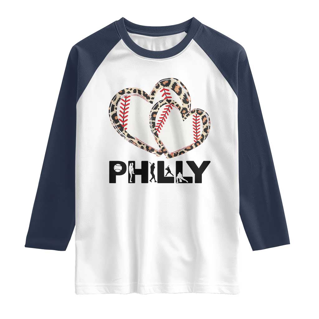 Funny Vintage Philly Baseball Raglan Shirt Sport Humor Gift TS12 White Navy Print Your Wear