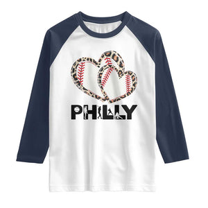Funny Vintage Philly Baseball Raglan Shirt Sport Humor Gift TS12 White Navy Print Your Wear