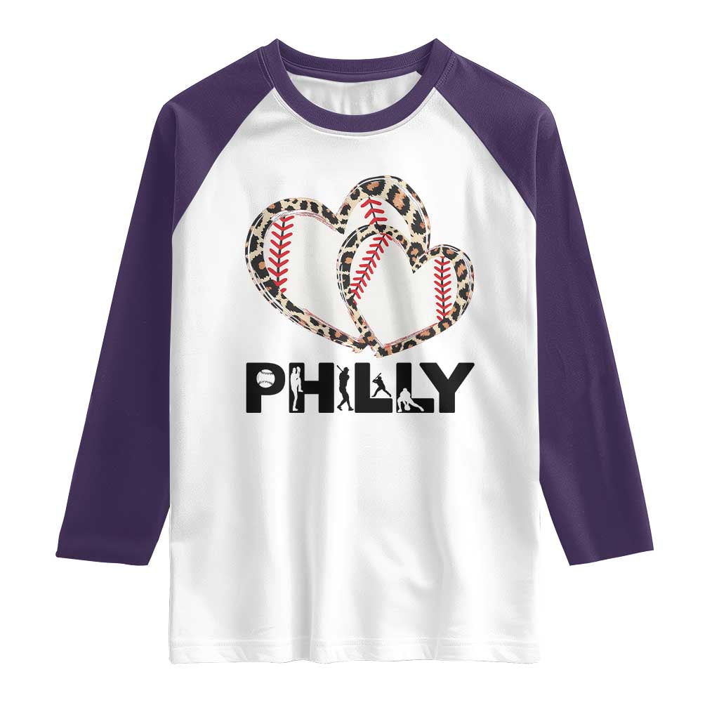 Funny Vintage Philly Baseball Raglan Shirt Sport Humor Gift TS12 White Purple Print Your Wear