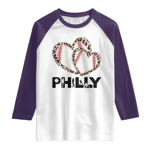 Funny Vintage Philly Baseball Raglan Shirt Sport Humor Gift TS12 White Purple Print Your Wear
