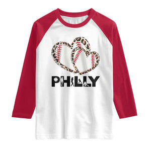 Funny Vintage Philly Baseball Raglan Shirt Sport Humor Gift TS12 White Red Print Your Wear