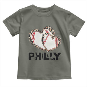 Funny Vintage Philly Baseball Toddler T Shirt Sport Humor Gift TS12 Military Green Print Your Wear