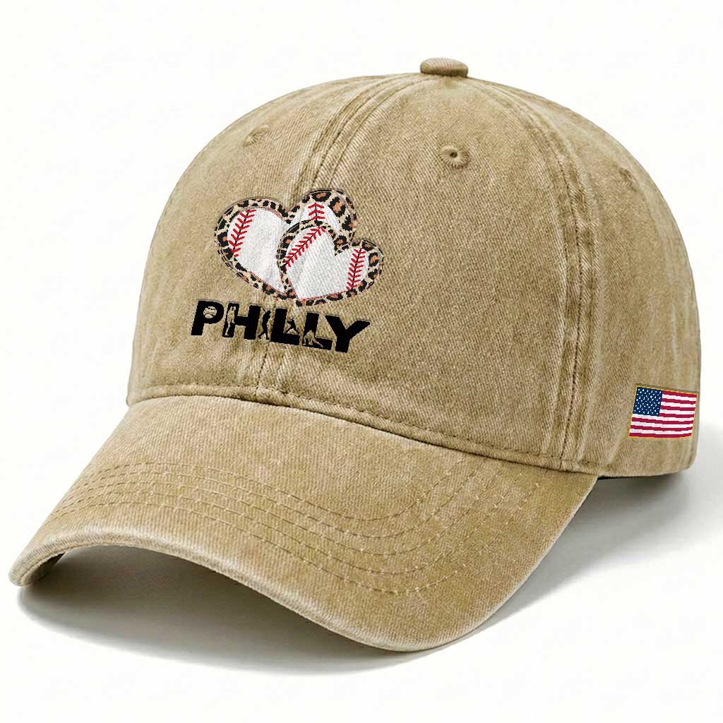 Funny Vintage Philly Baseball Washed Cotton Baseball Cap Sport Humor Gift TS12 Print Your Wear