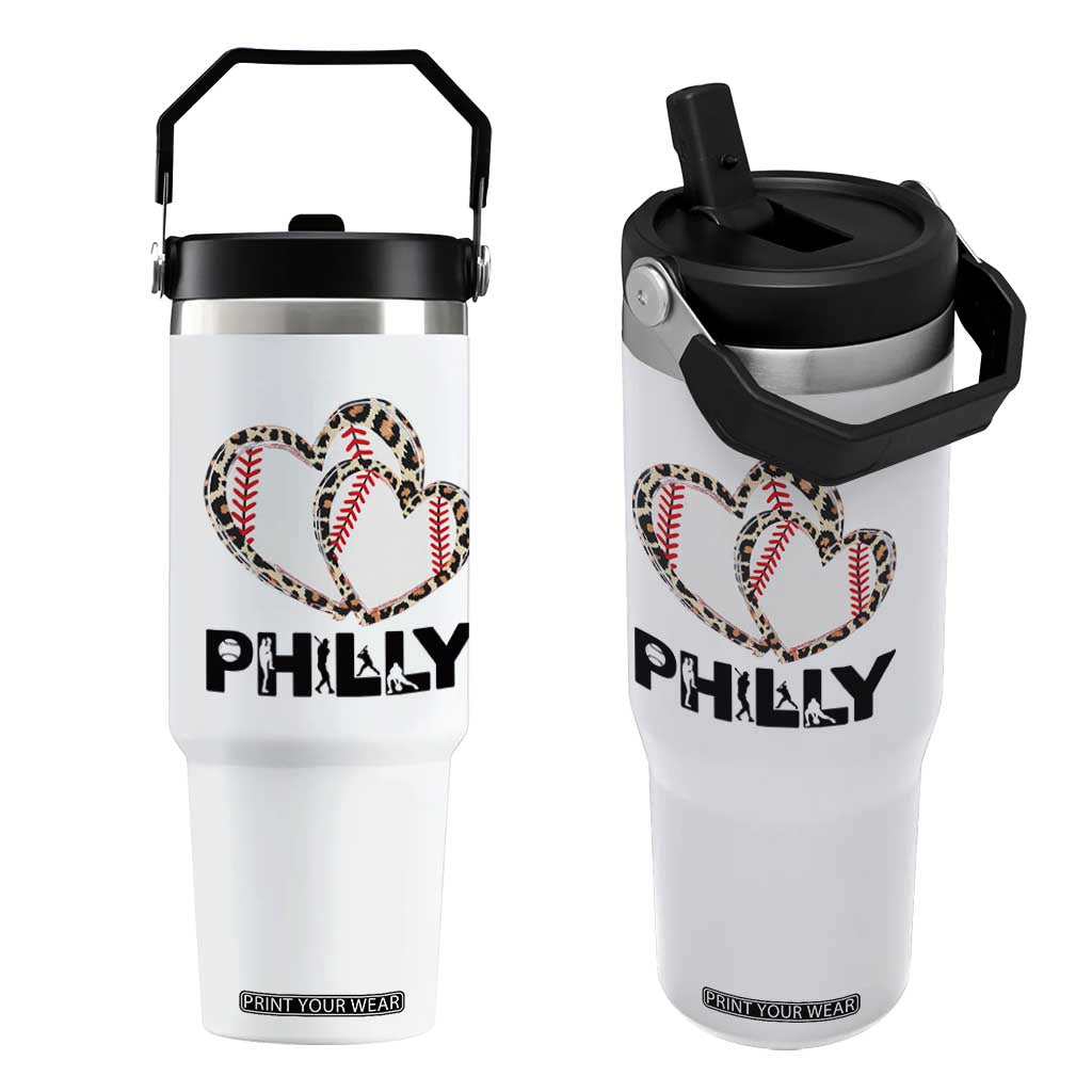 Funny Vintage Philly Baseball Flip Straw Tumbler Sport Humor Gift TS12 One Size: 30 oz White Print Your Wear