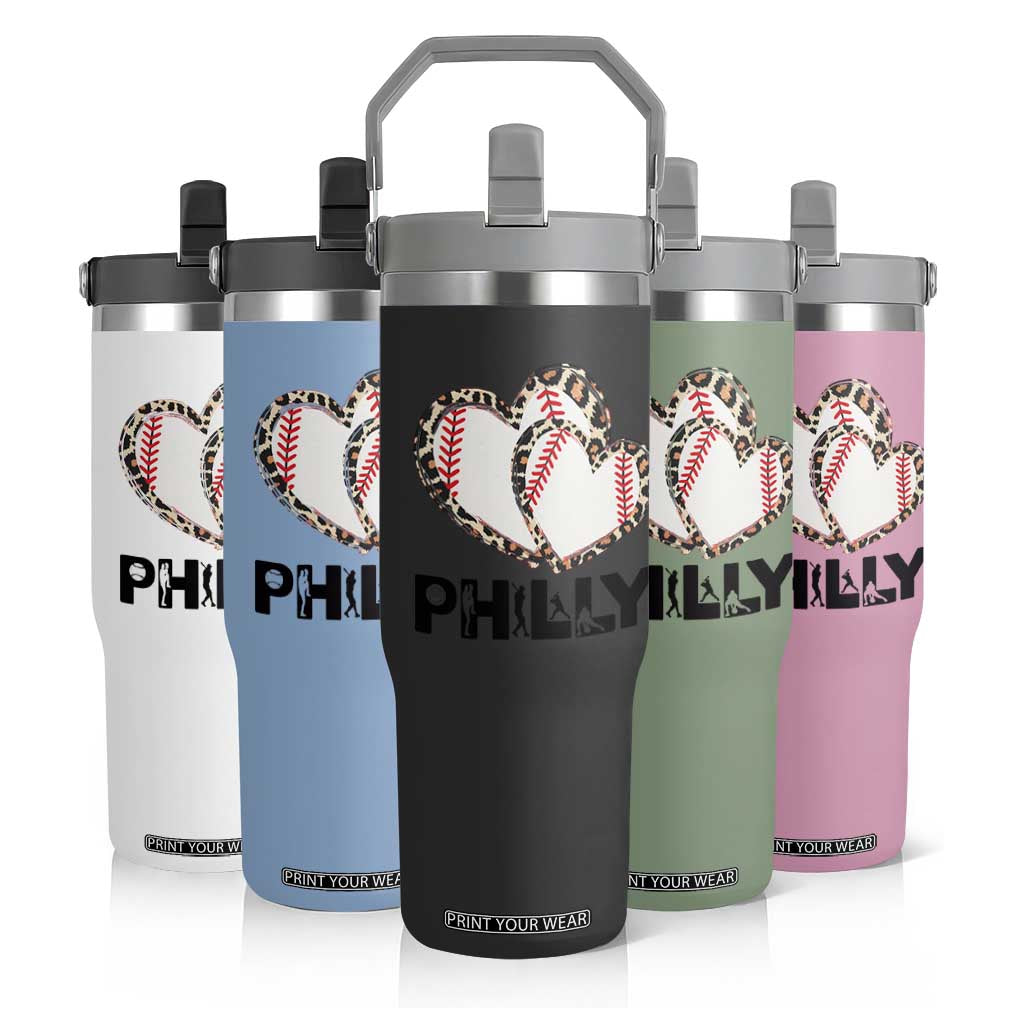 Funny Vintage Philly Baseball Flip Straw Tumbler Sport Humor Gift TS12 Print Your Wear