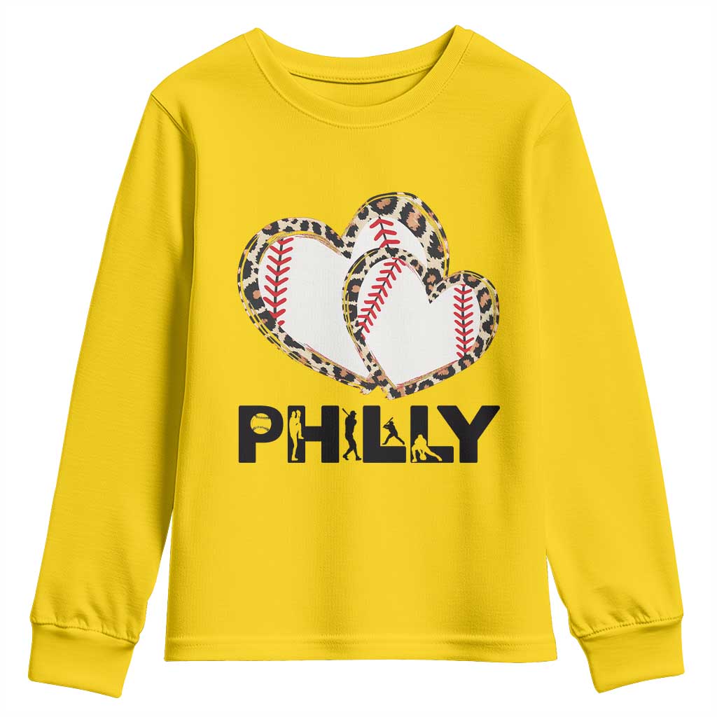 Funny Vintage Philly Baseball Youth Sweatshirt Sport Humor Gift TS12 Daisy Print Your Wear