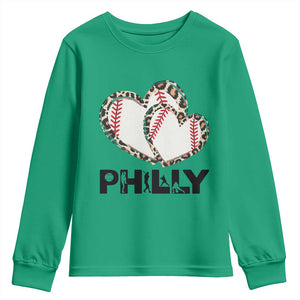 Funny Vintage Philly Baseball Youth Sweatshirt Sport Humor Gift TS12 Irish Green Print Your Wear