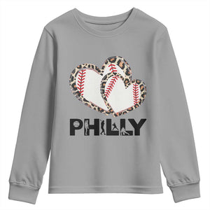 Funny Vintage Philly Baseball Youth Sweatshirt Sport Humor Gift TS12 Sport Gray Print Your Wear