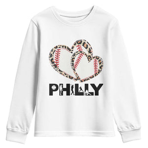 Funny Vintage Philly Baseball Youth Sweatshirt Sport Humor Gift TS12 White Print Your Wear
