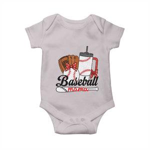Baseball Mama Baby Onesie Funny Sports Mom Life Lover TS12 Ice Gray Print Your Wear