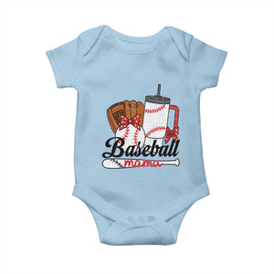 Baseball Mama Baby Onesie Funny Sports Mom Life Lover TS12 Light Blue Print Your Wear