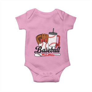 Baseball Mama Baby Onesie Funny Sports Mom Life Lover TS12 Light Pink Print Your Wear