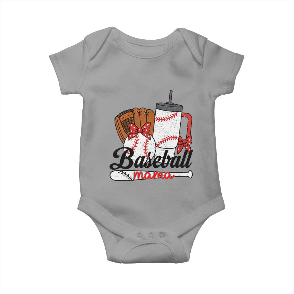 Baseball Mama Baby Onesie Funny Sports Mom Life Lover TS12 Sport Gray Print Your Wear