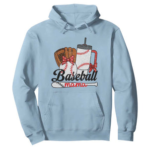 Baseball Mama Hoodie Funny Sports Mom Life Lover TS12 Light Blue Print Your Wear