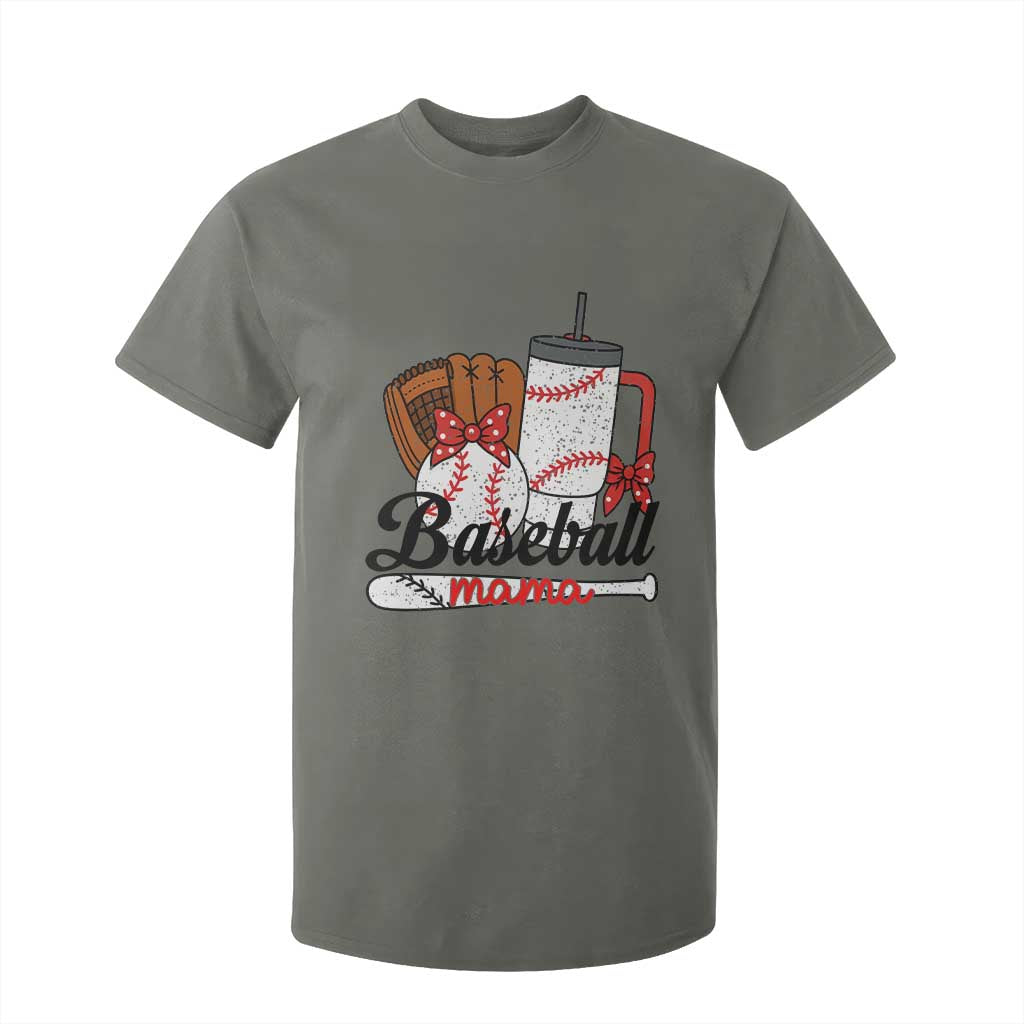 Baseball Mama T Shirt For Kid Funny Sports Mom Life Lover TS12 Military Green Print Your Wear