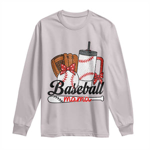 Baseball Mama Long Sleeve Shirt Funny Sports Mom Life Lover TS12 Ice Gray Print Your Wear